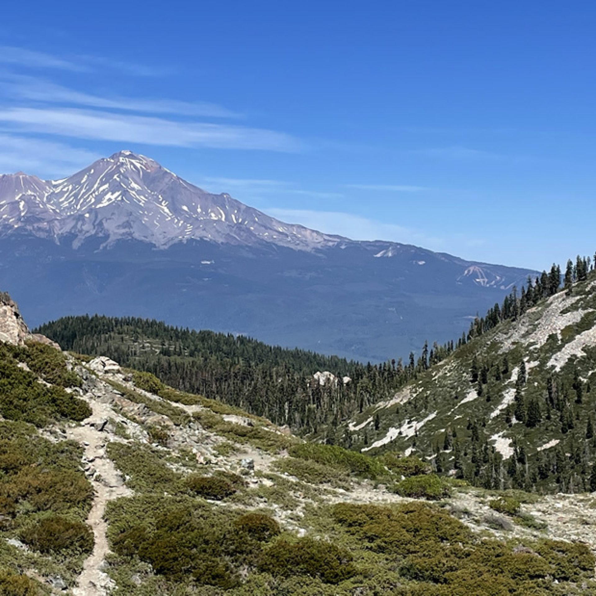 Mount Shasta above Heart Lake